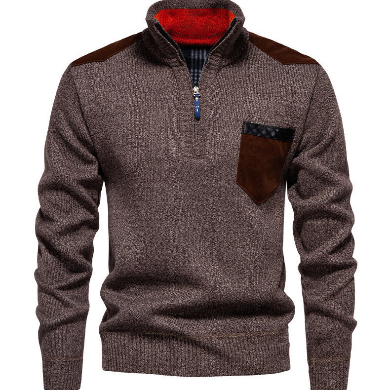 Men's sweater with high neck and trendy accents Lune London