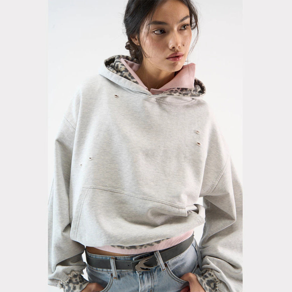 Sweat à capuche pour femme avec un imprimé animal à la mode et une coupe rêveuse Chic & Stil