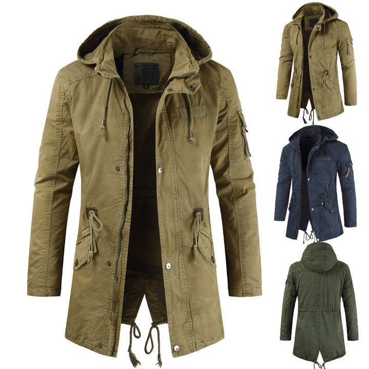Casual and functional park jacket for men with hood and practical pockets Lune London
