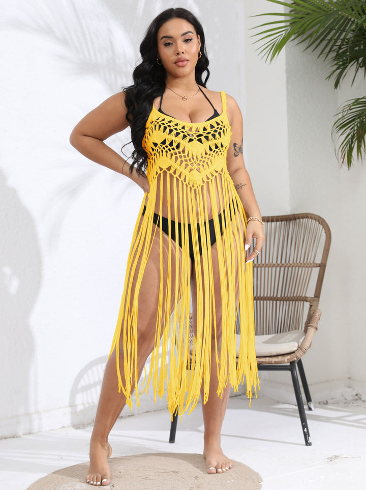 Ladies crochet fringe shawl beach Lune London