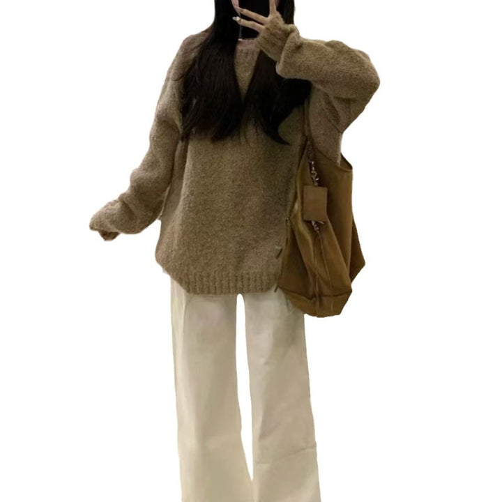 Women Oversized cozy sweater in soft material Lune London