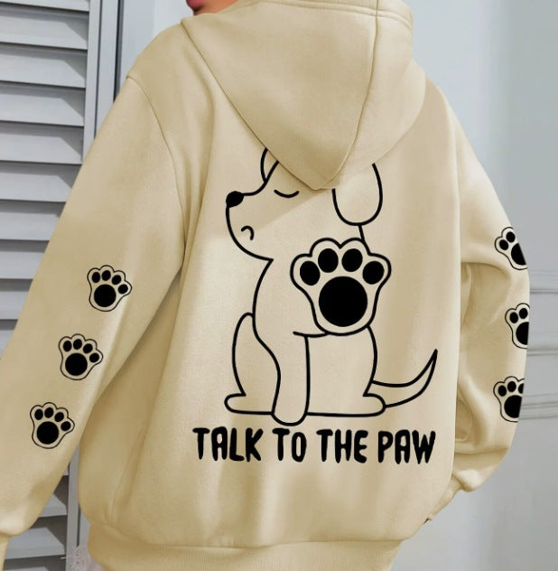 Hoodie for women with playful animal pattern and comfortable fit Lune London