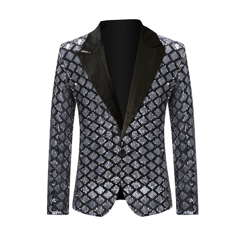 Men's sequined jacket with elegant diamond pattern Lune London
