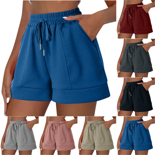 Ladies High Waist Casual Cut Chic Lounge Shorts and Style