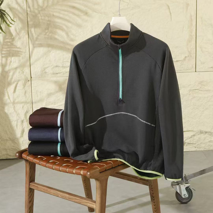 Top long à manches longues sportif pour femmes avec éléments de fermeture éclair pratiques Chic & Stil