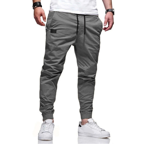 Casual men's jogger pants with elastic waist and practical side pockets Lune London