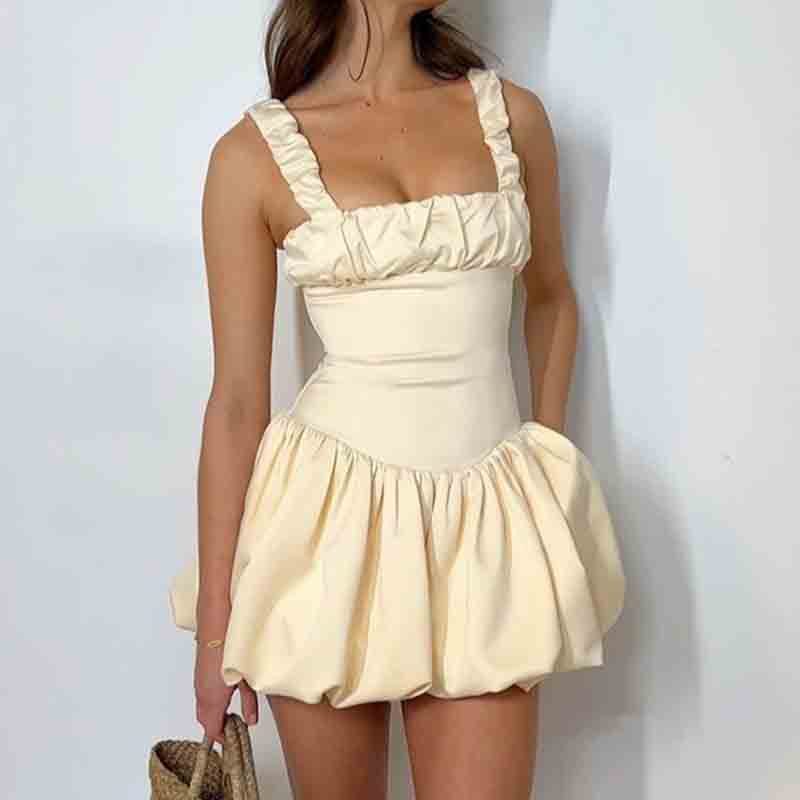 Ladies Playful Mini Dress with Voluminous Ruffle Lune London