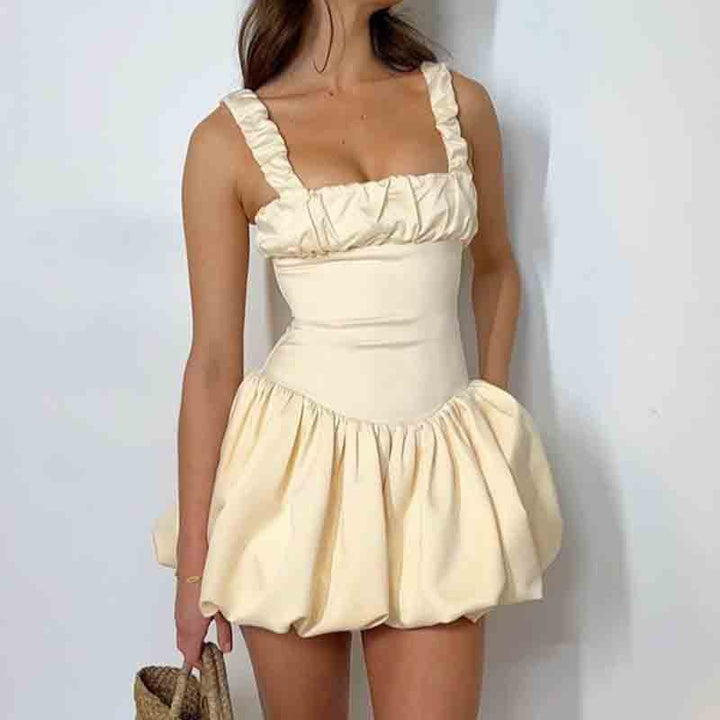 Ladies Playful Mini Dress with Voluminous Ruffle Lune London