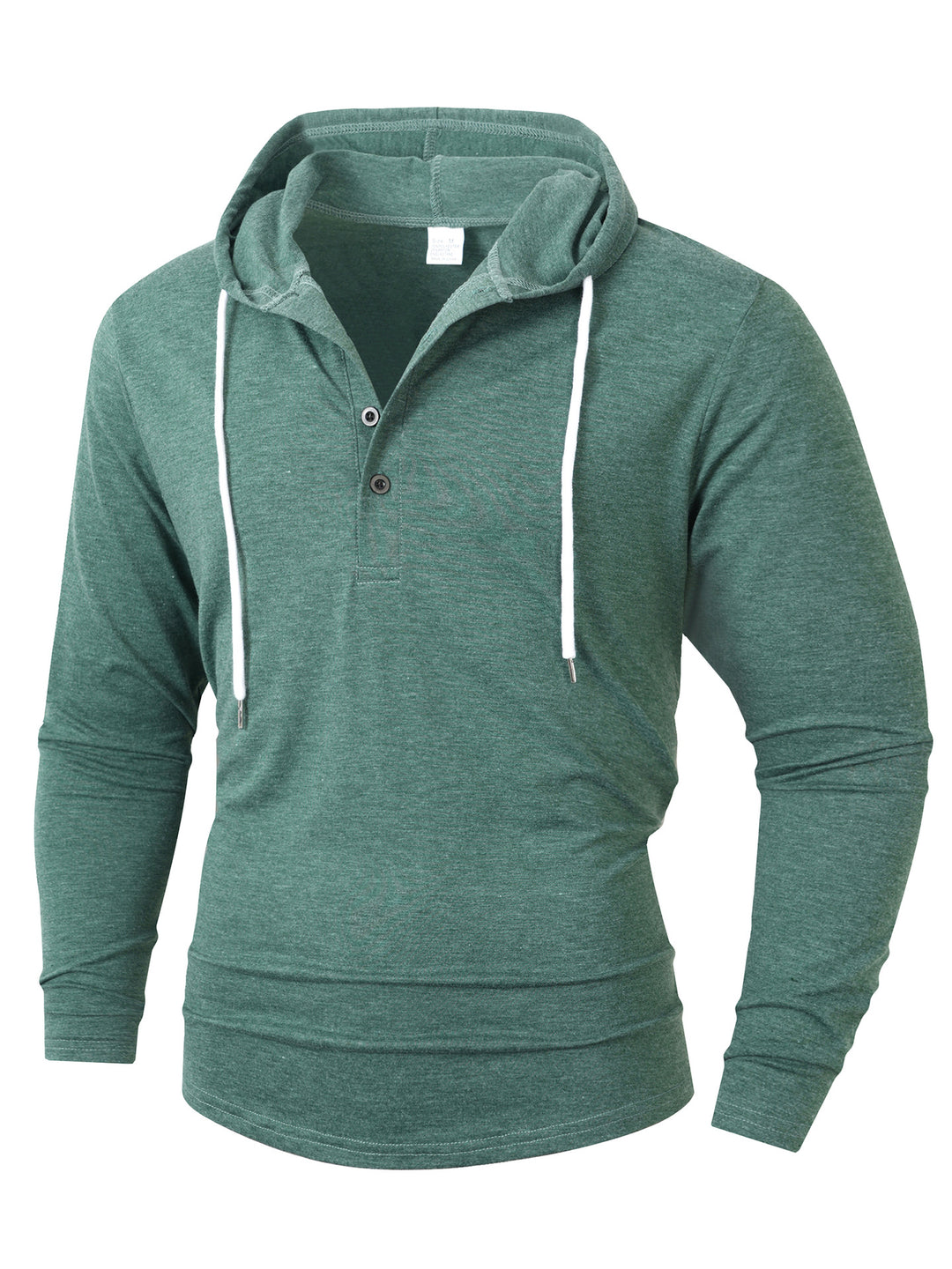 Men's Hoodie with buttoned collar and drawstring Lune London