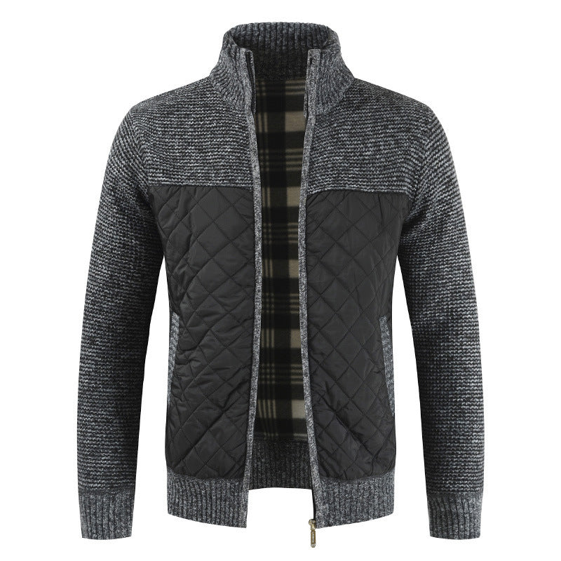 Quilted jacket for men with knitted details Lune London