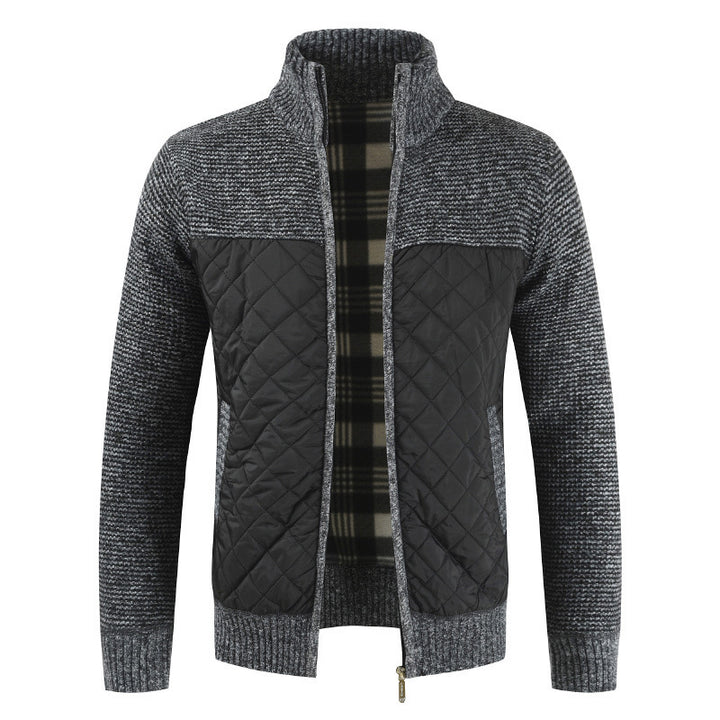 Quilted jacket for men with knitted details Lune London