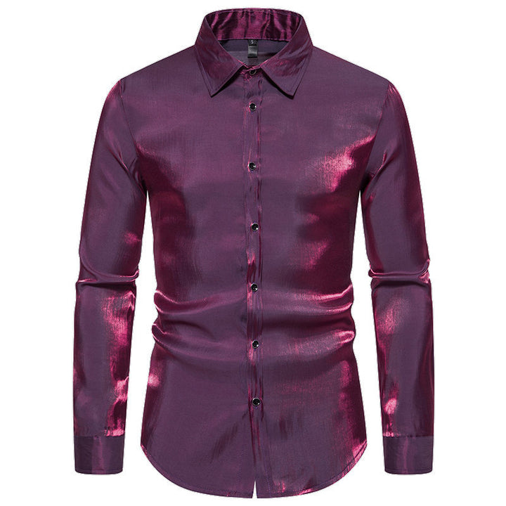 Men's long sleeve shirt with shiny finish and elegant cut Lune London