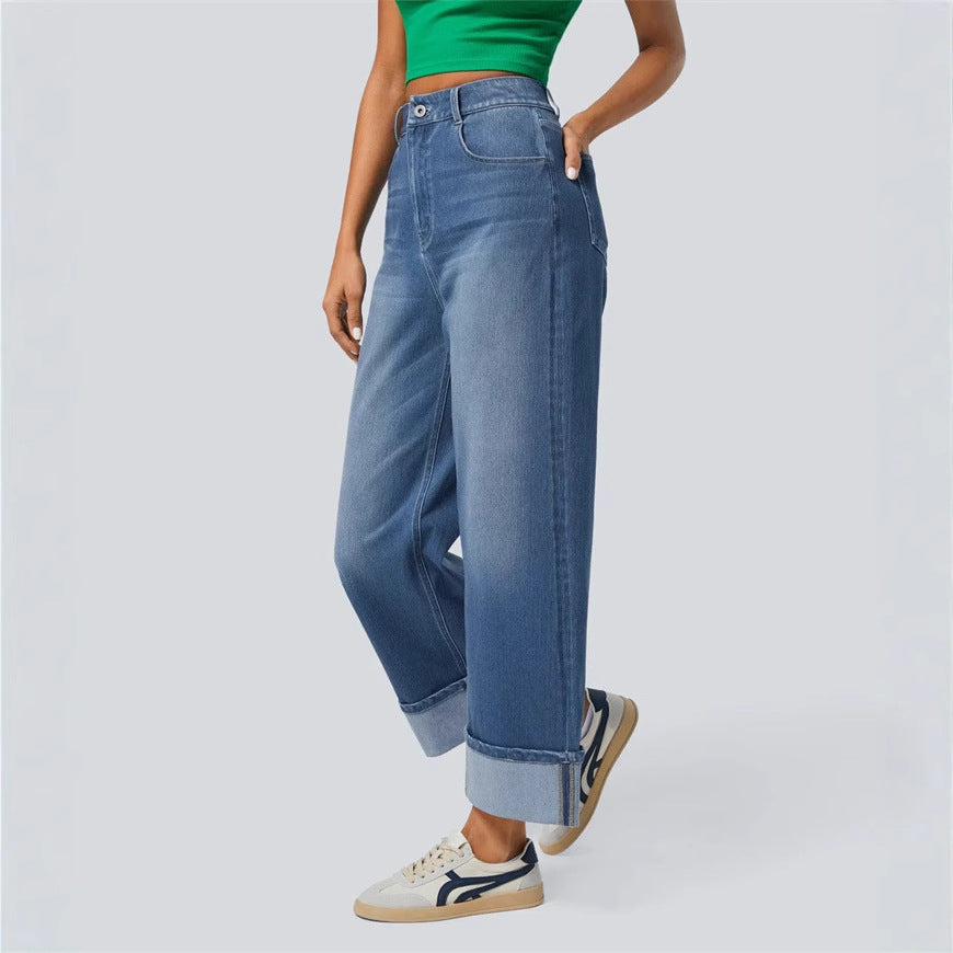 Wide relaxed waist jeans for women Lune London