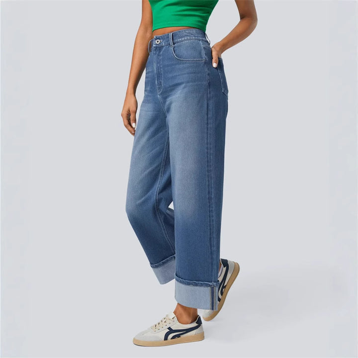 Wide relaxed waist jeans for women Lune London