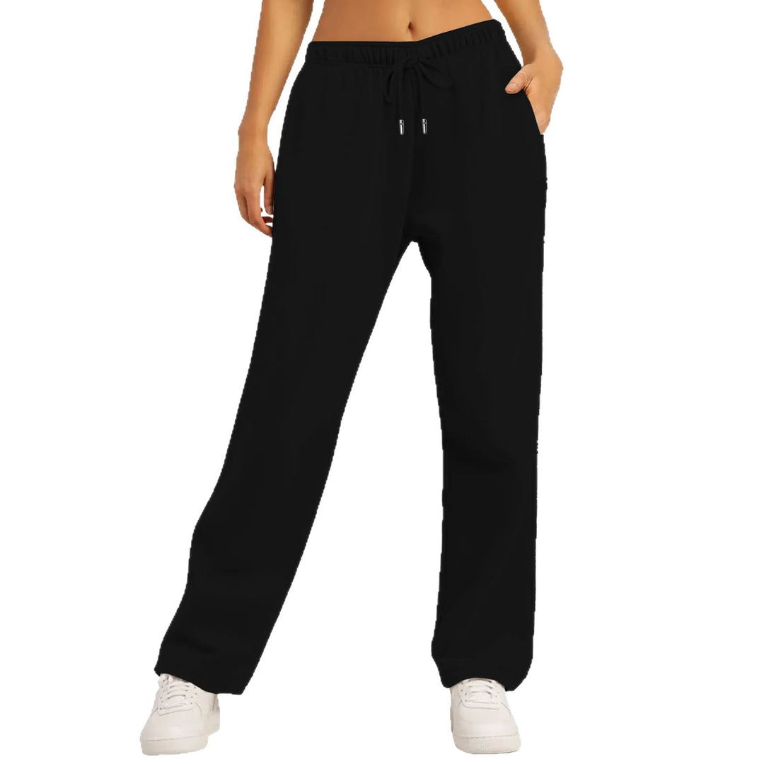 Casual women's jogger pants with elastic waistband and practical side pockets Lune London