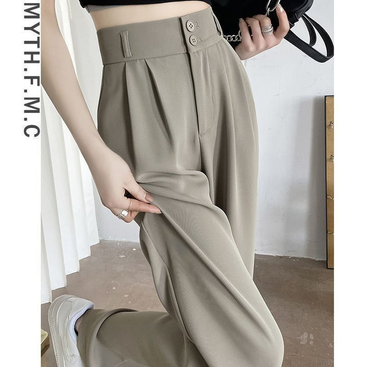 Pantalon taille classique pour femmes avec drapé élégant