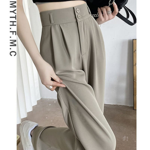 Pantalon taille classique pour femmes avec drapé élégant