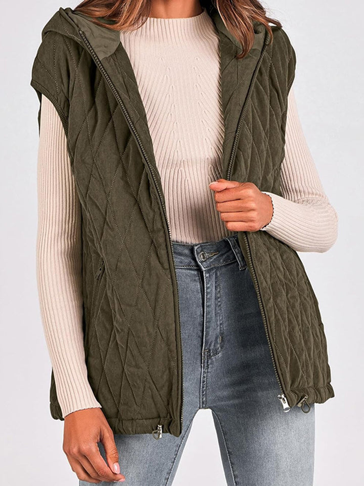 Lady hoodie with quilted design Lune London