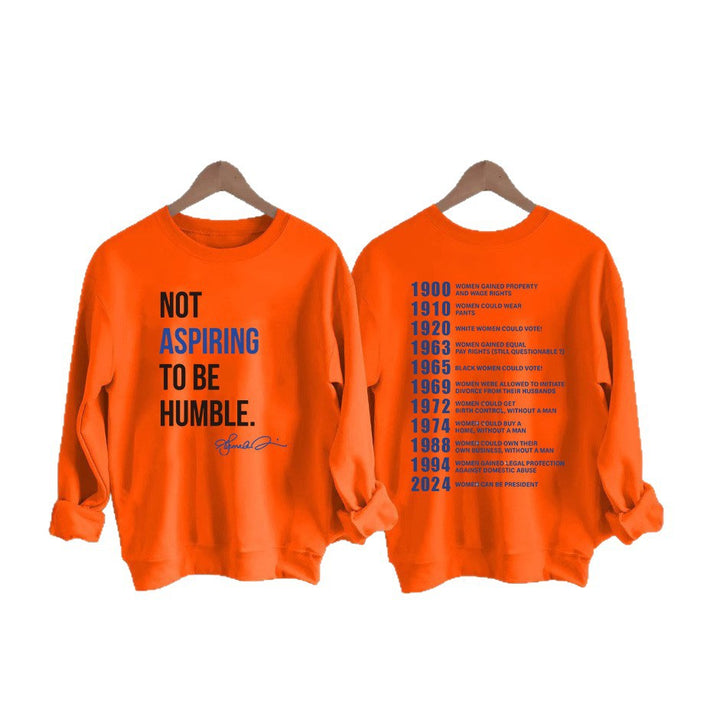 Sweat-shirt pour femmes avec lettrage inspirant et motif historique Chic & Stil