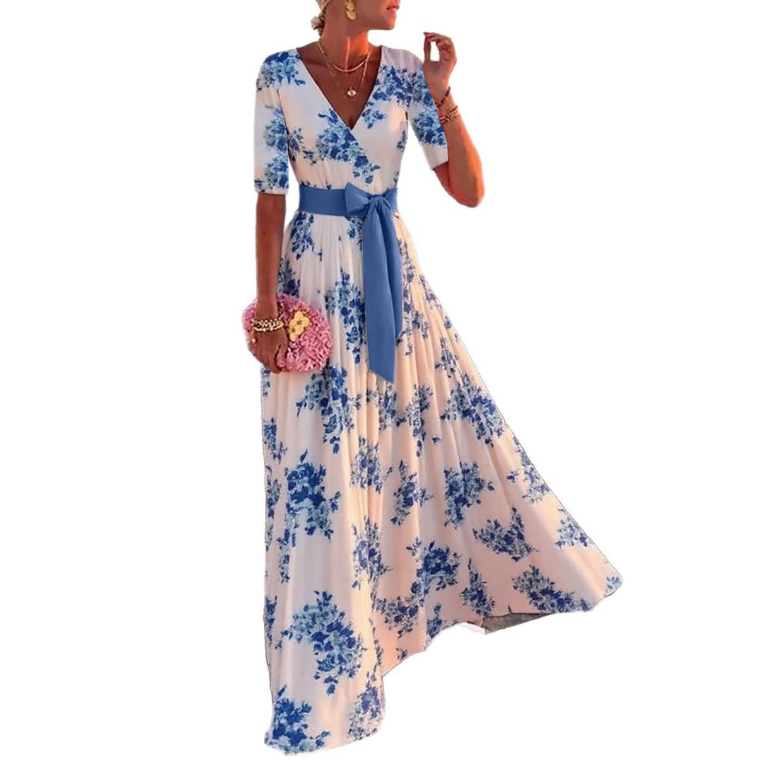 Lune London Floral Print Women’s Wrap Maxi Dress