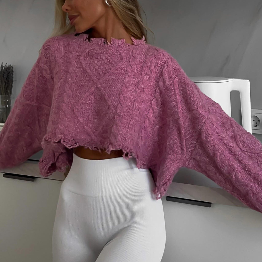 Ladies short and stylish knitted sweater Lune London