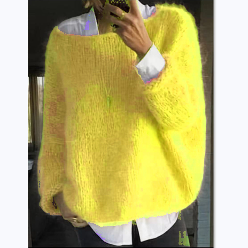 Women's Cozy Oversized Pullover with Boat Neck Lune London