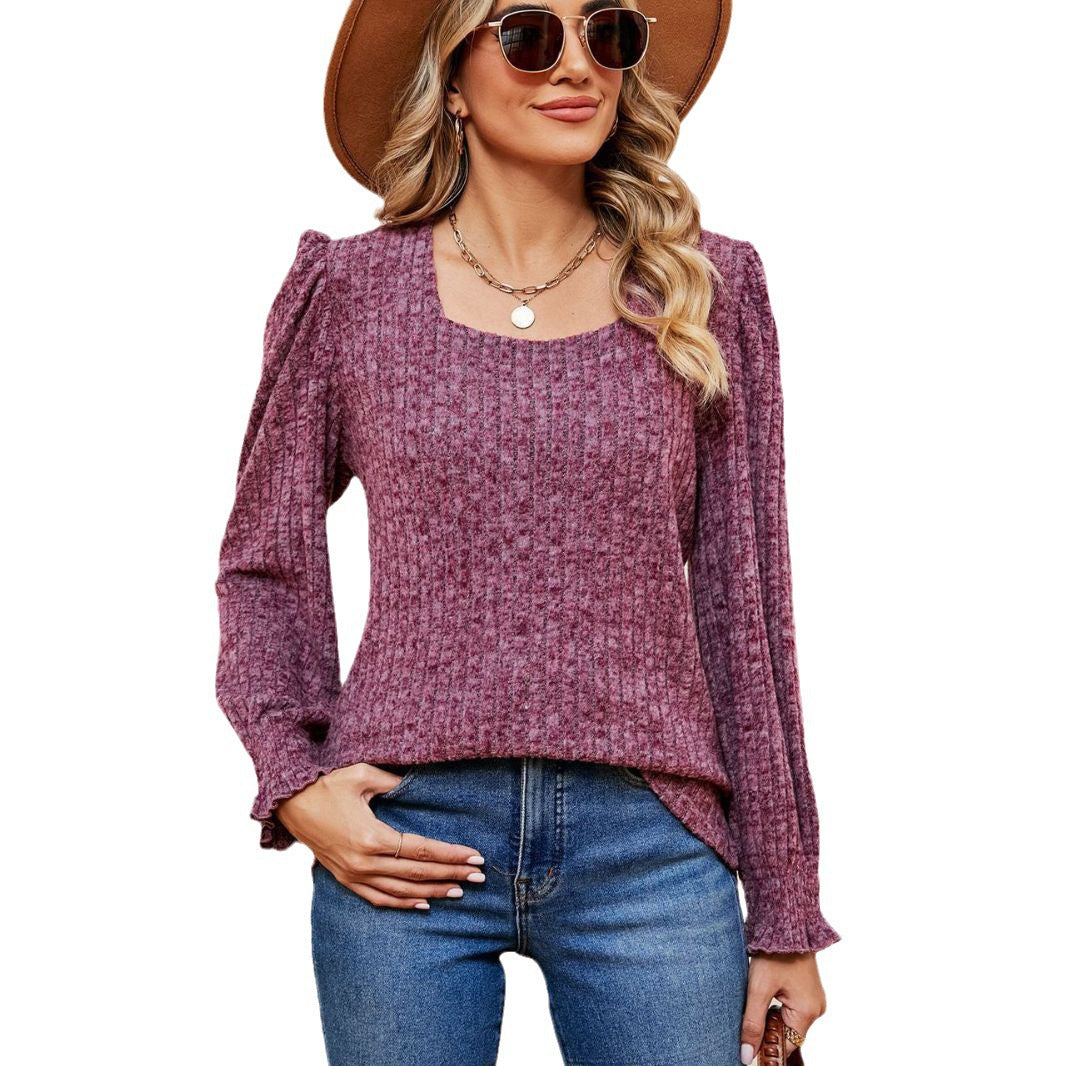 Ladies fashion sweater with balloon sleeves Lune London