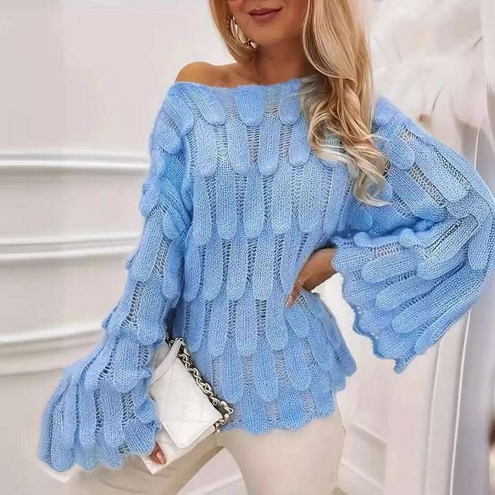 Ladies Oversized Knitted Chic Sweater