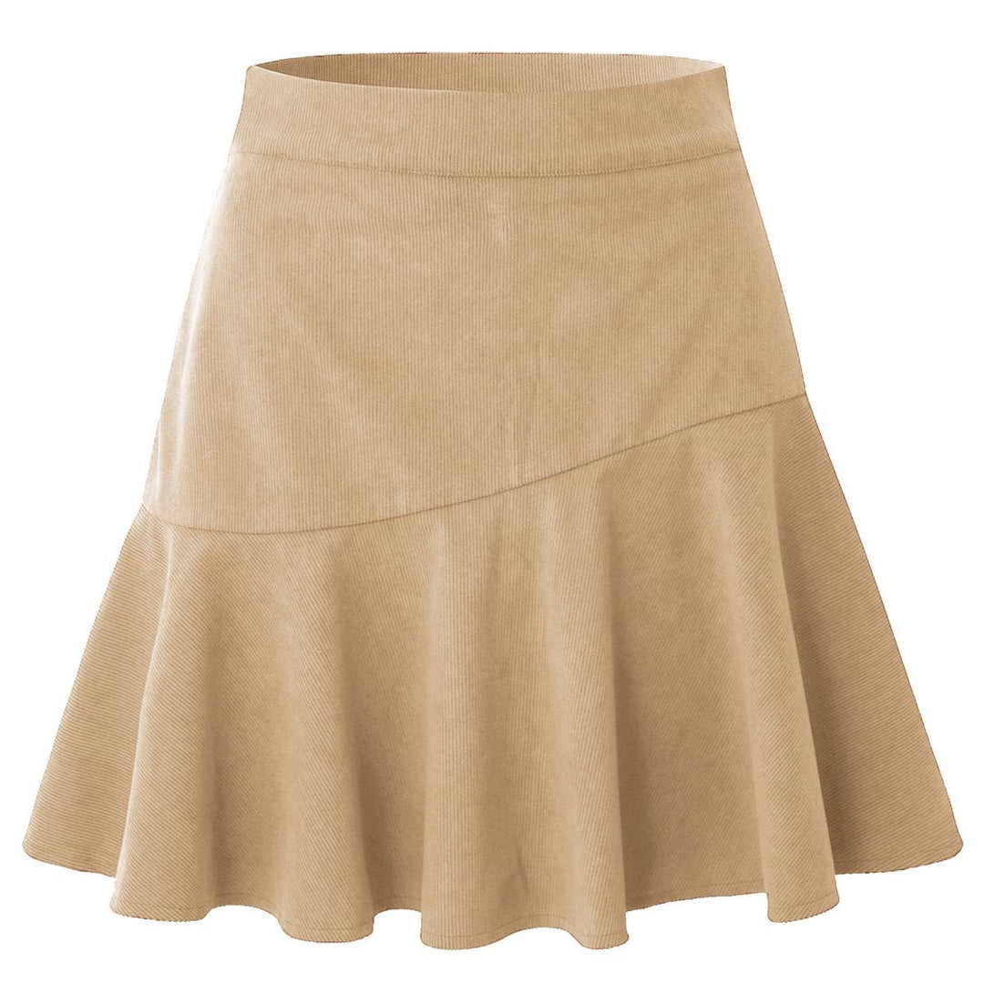 Women Flared Skirt Made Of Cord-Like Cotton Lune London