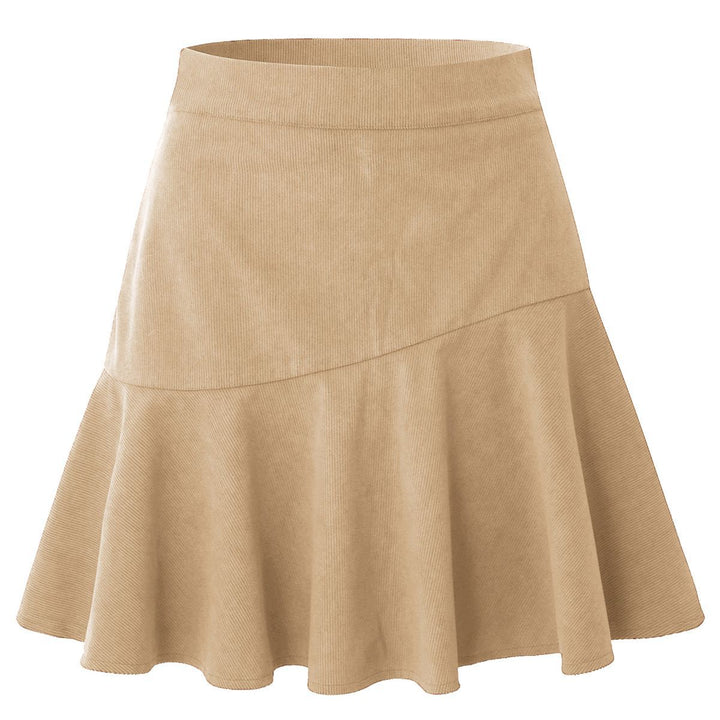 Women Flared Skirt Made Of Cord-Like Cotton Lune London