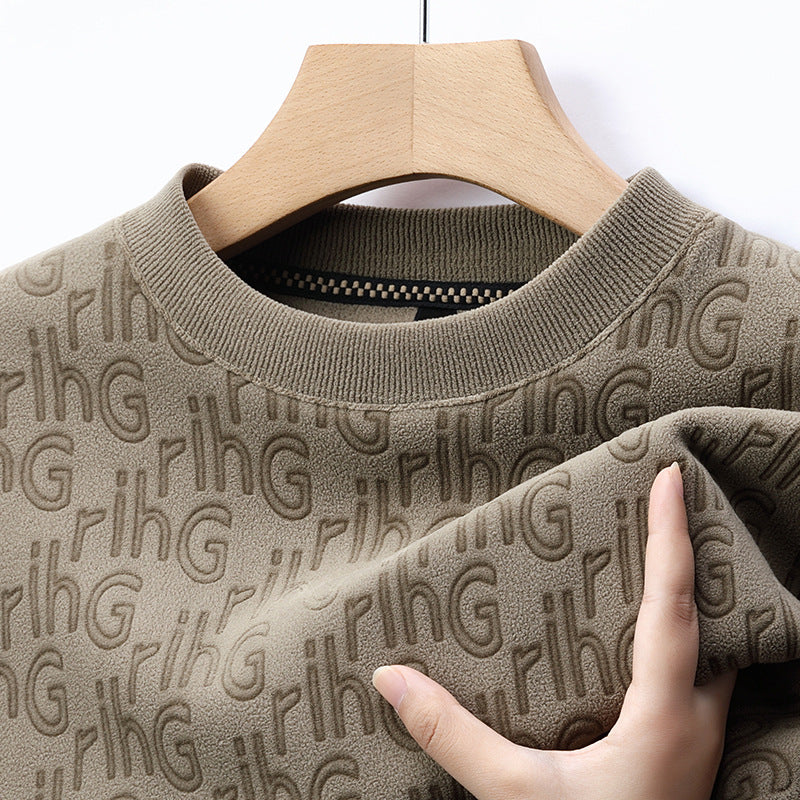 Elegant sweatshirt for men with textured high-quality material Lune London