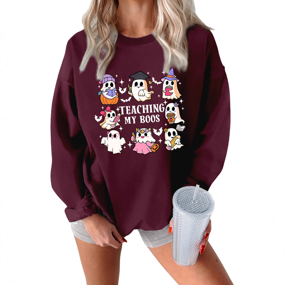 Sweatshirt pour femmes avec un design Halloween ludique et une coupe décontractée Chic & Stil