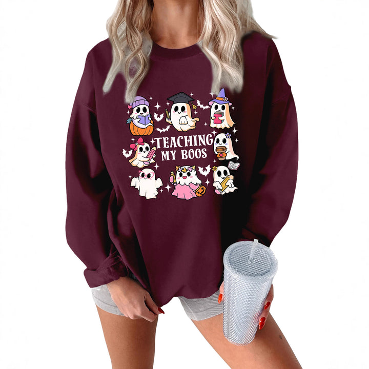 Sweatshirt pour femmes avec un design Halloween ludique et une coupe décontractée Chic & Stil