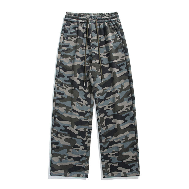 Casual cargo pants for women with drawstring and practical camouflage pattern Lune London