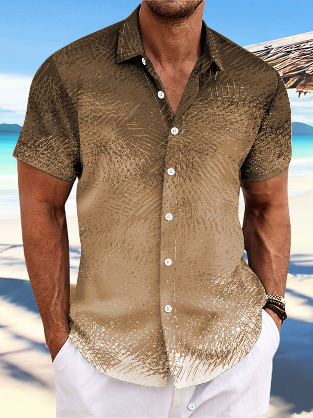 Men's Short Sleeve Shirt with Stylish Graphic Pattern Lune London