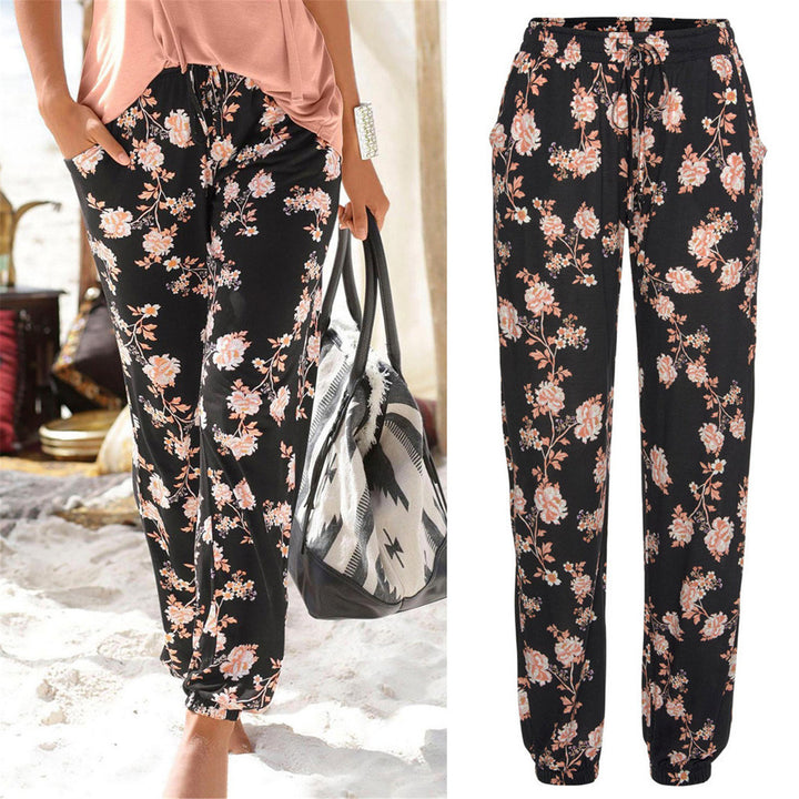 Women Chic Floral Pattern Lounge Pants Lune London