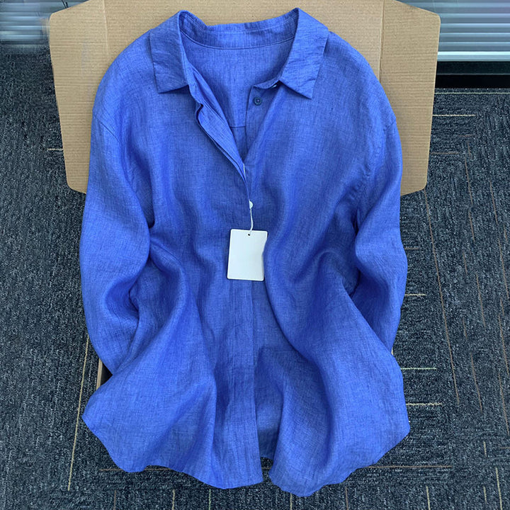 Ladies Lightweight Blouse Made of Breathable Linen with Casual Cut Lune London