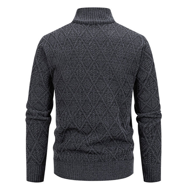 Fashionable men's knitted jacket with textured surface Lune London
