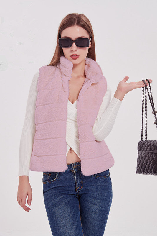 Ladies Quilted Gilet with High Collar and Practical Pockets Lune London