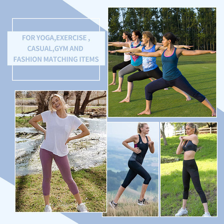 Women's Compression Leggings with Tummy Control and Side Pockets Lune London