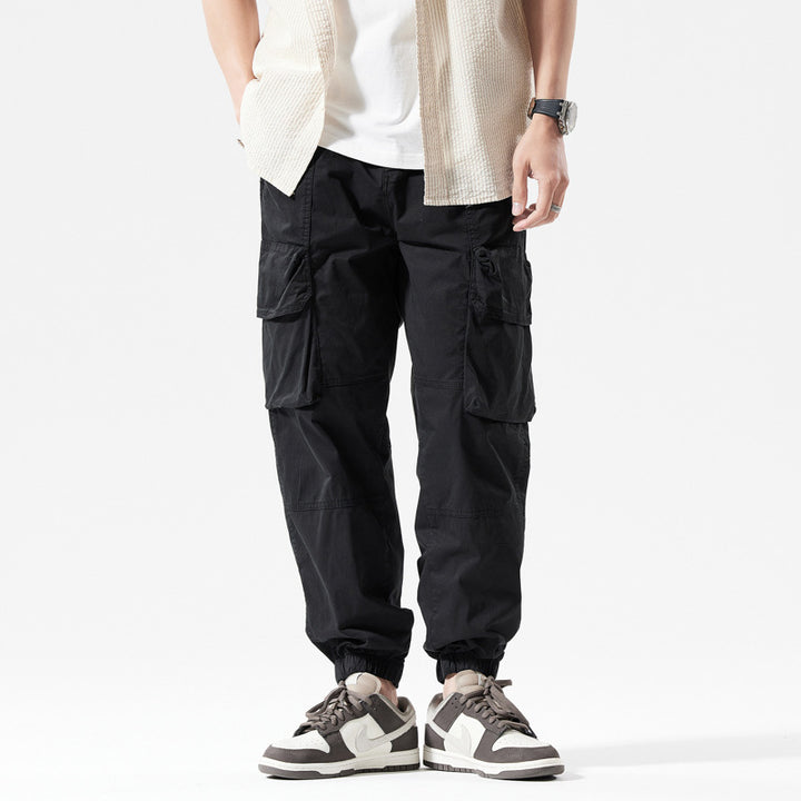 Pantalon de jogging style cargo décontracté pour hommes avec ceinture élastique Lune London