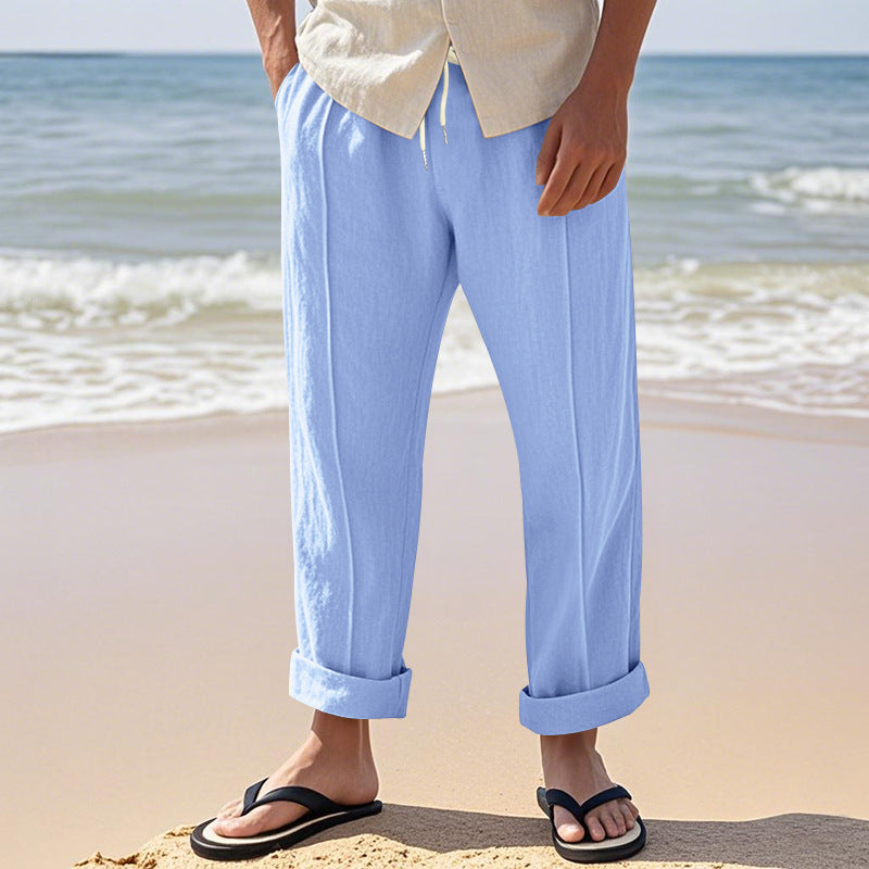 Casual beach pants for men with adjustable drawstring and breathable material Lune London
