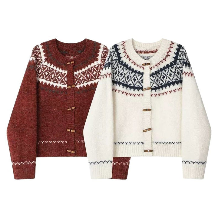 Cardigan pour dames avec élégant motif norvégien Chic & Stil