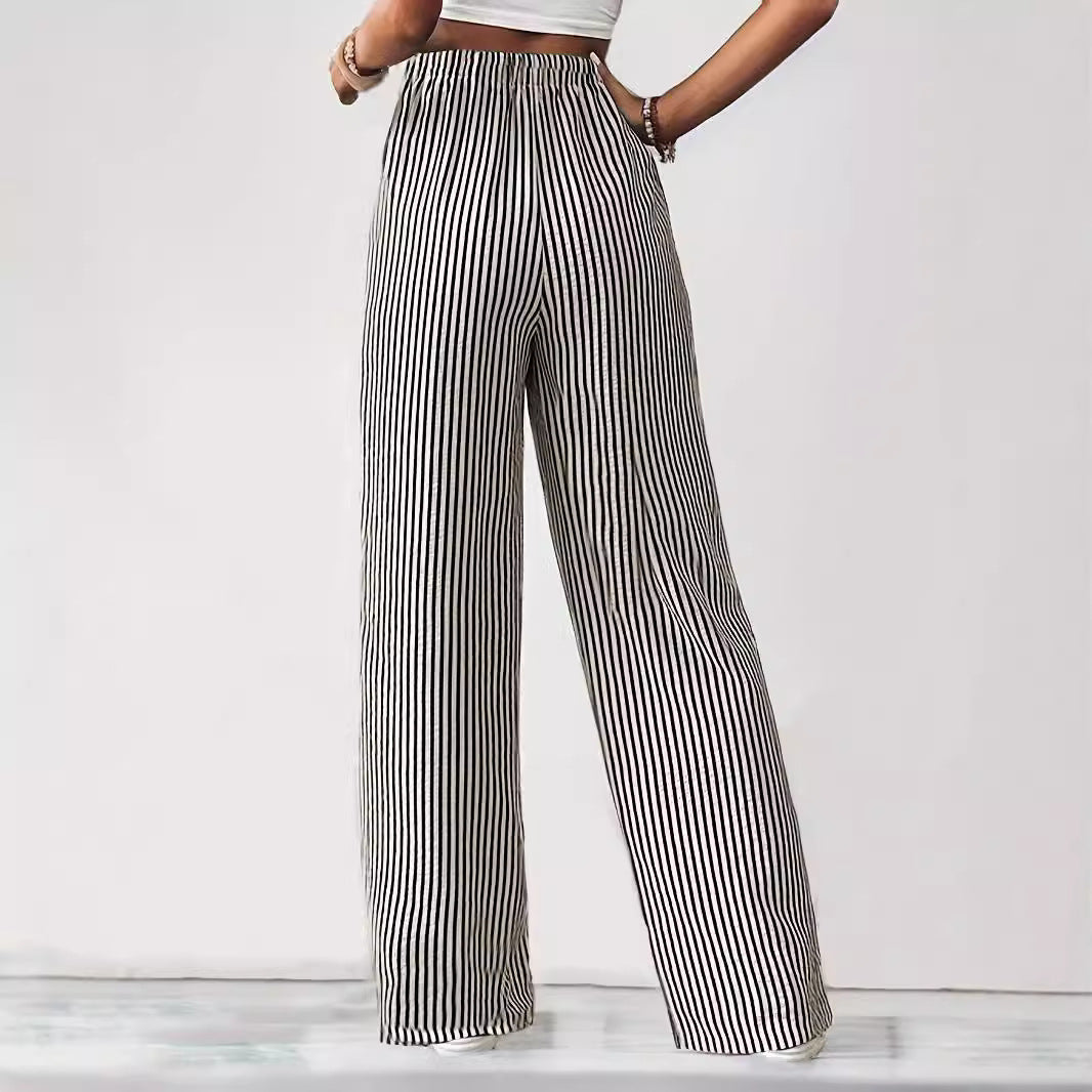 Ladies Wide Striped Pants Lune London