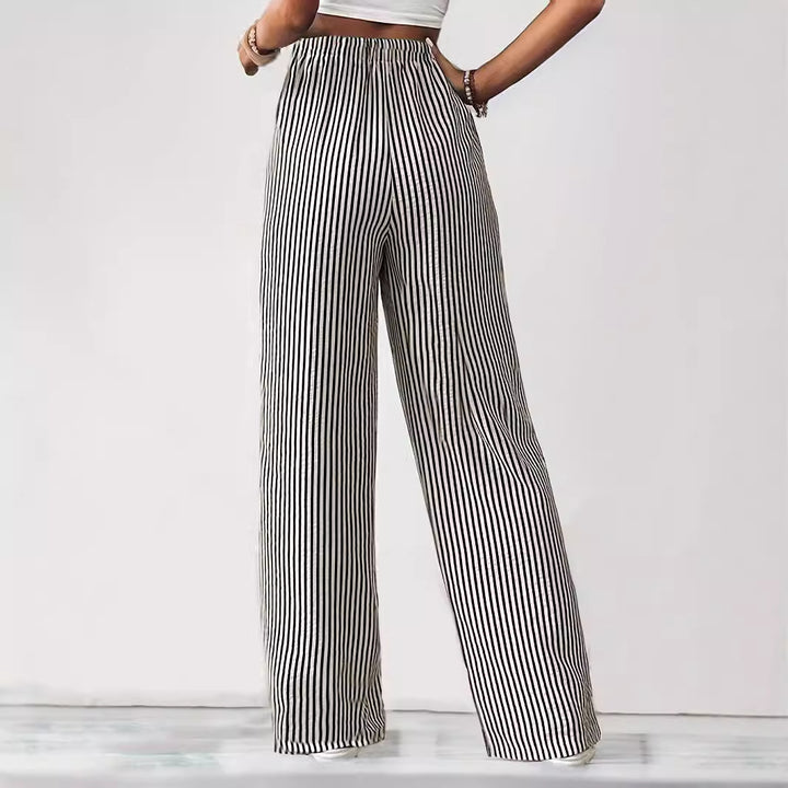 Ladies Wide Striped Pants Lune London