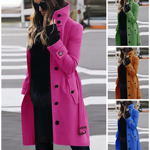 Elegant trench coat for women with high collar and practical pockets Lune London