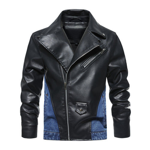 Lune London faux leather and denim jacket for men