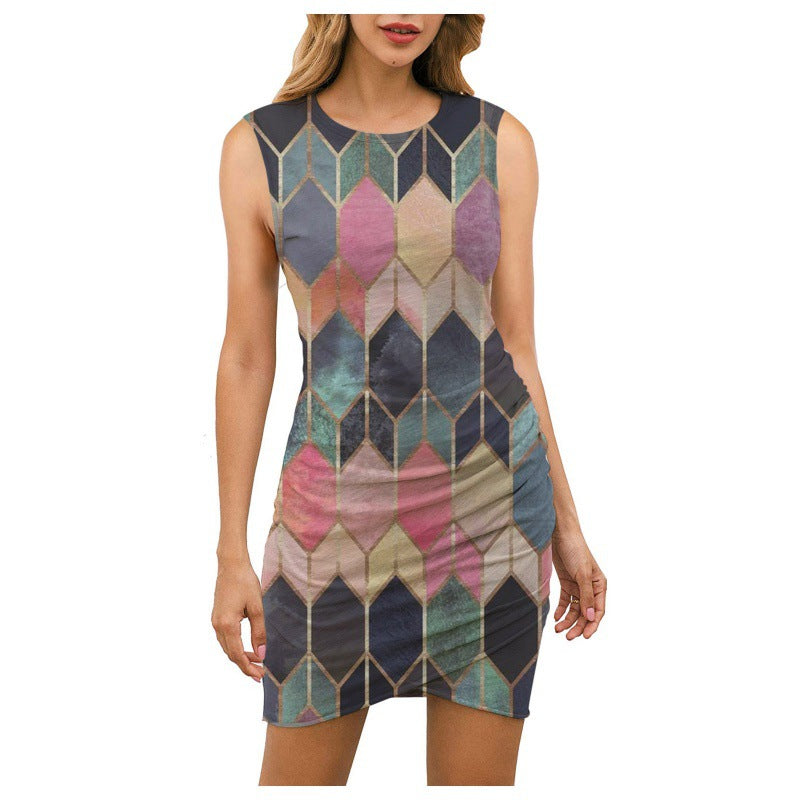 Robe portefeuille femme avec design de mandala floral et silhouette ajustée Chic & Stil