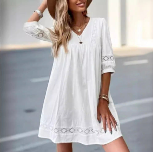 Bohemian Women Embroidered Transparent Mini-Dress Lune London