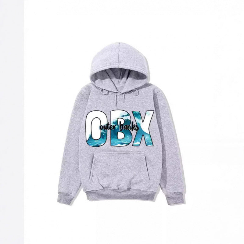 Women's Hooded Sweatshirt with Maritime Graphic Design Chic & Stil